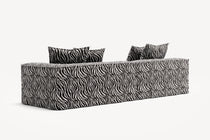 NOMAD - 3 Seat with open end - Left - Chenille Jacquard Zebra Black White