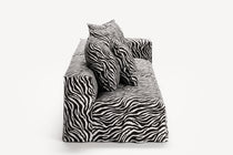 NOMAD - 3 Seat with open end - Left - Chenille Jacquard Zebra Black White