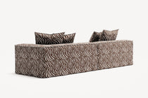 NOMAD - 3 Seat with open end - Left - Chenille Jacquard Zebra Brown White