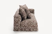 NOMAD - 3 Seat with open end - Left - Chenille Jacquard Zebra Brown White