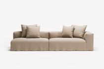NOMAD - 3 Seat with open end - Left - Brushed Cotton Sandy Beige