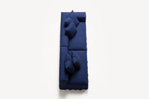 NOMAD - 3 Seat with open end - Left - Brushed Cotton Dark Blue