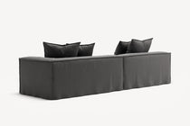 NOMAD - 3 Seat with open end - Left - Brushed Cotton Dark Gray