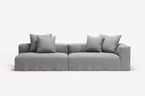 NOMAD - 3 Seat with open end - Left - Brushed Cotton Light Gray