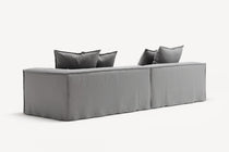 NOMAD - 3 Seat with open end - Left - Brushed Cotton Light Gray