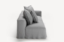 NOMAD - 3 Seat with open end - Left - Brushed Cotton Light Gray