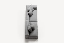 NOMAD - 3 Seat with open end - Left - Brushed Cotton Light Gray