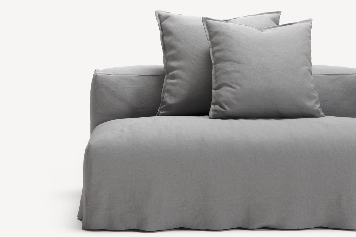 NOMAD - 3 Seat with open end - Left - Brushed Cotton Light Gray