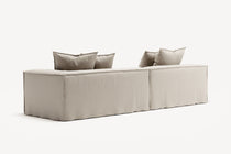 NOMAD - 3 Seat with open end - Left - Pure Linen Off-White