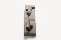 NOMAD - 3 Seat with open end - Left - Pure Linen Pale Gray