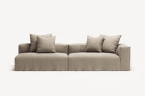 NOMAD - 3 Seat with open end - Left - Pure Linen Sandy Beige