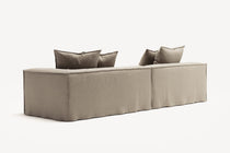 NOMAD - 3 Seat with open end - Left - Pure Linen Sandy Beige
