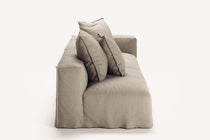 NOMAD - 3 Seat with open end - Left - Pure Linen Sandy Beige