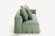 NOMAD - 3 Seat with open end - Left - Pure Linen Vivid Green