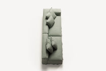 NOMAD - 3 Seat with open end - Left - Pure Linen Vivid Green
