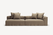 NOMAD - 3 Seat with open end - Left - Pure Linen Natural
