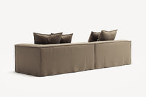 NOMAD - 3 Seat with open end - Left - Pure Linen Natural