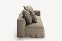 NOMAD - 3 Seat with open end - Left - Pure Linen Natural