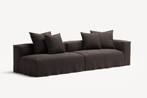NOMAD - 3 Seat with open end - Left - Pure Linen Truffle Brown