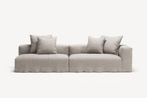 NOMAD - 3 Seat with open end - Left - Textured Blend Beige