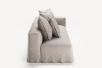 NOMAD - 3 Seat with open end - Left - Textured Blend Beige