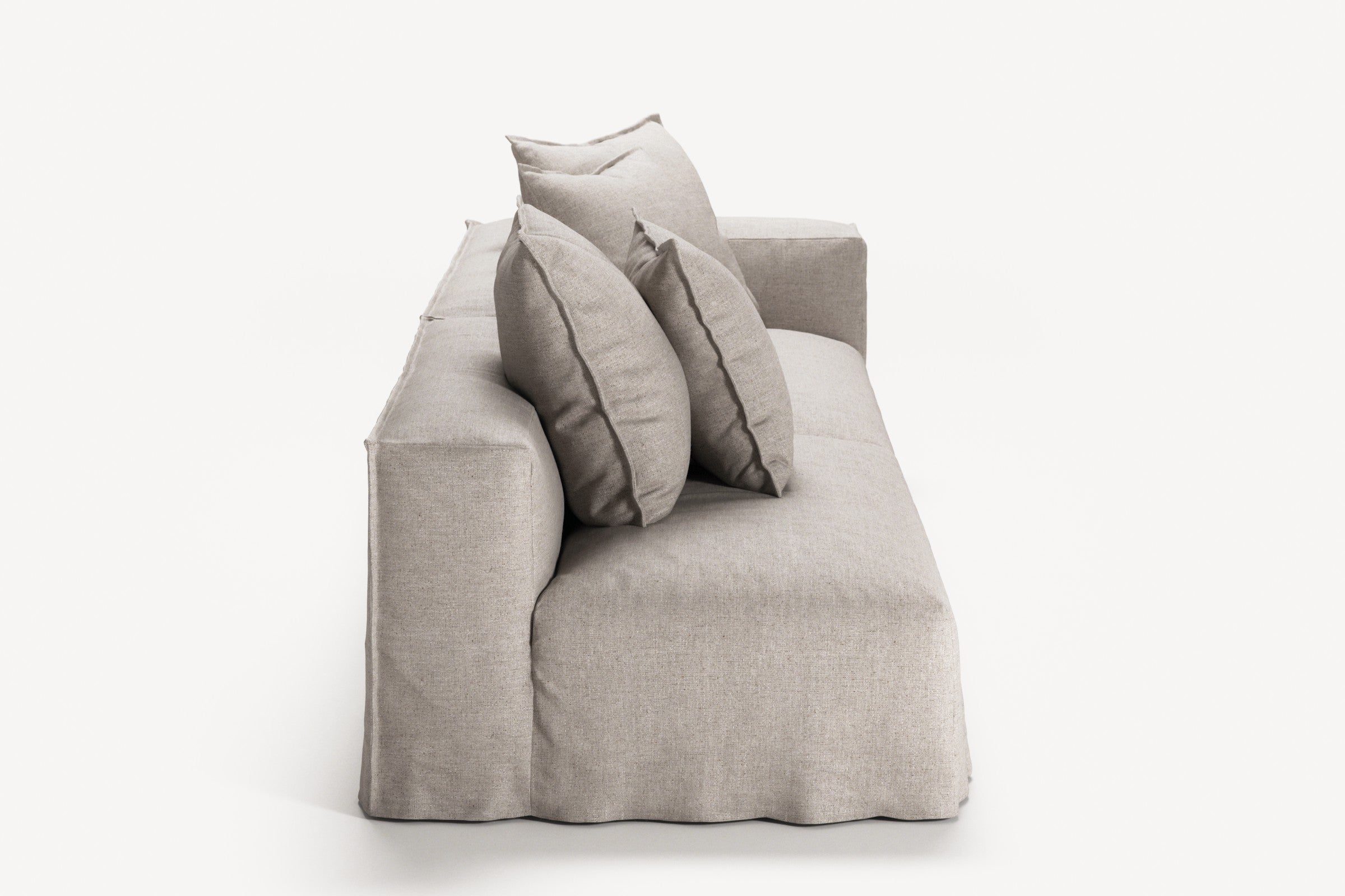 NOMAD - 3 Seat with open end - Left - Textured Blend Beige