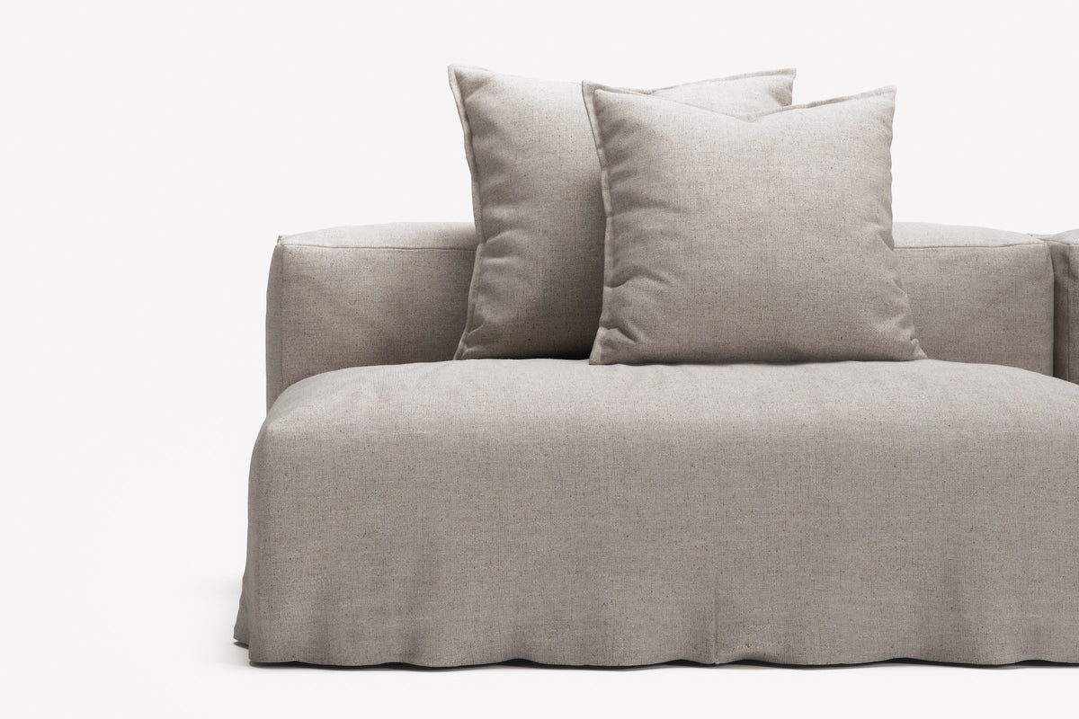 NOMAD - 3 Seat with open end - Left - Textured Blend Beige
