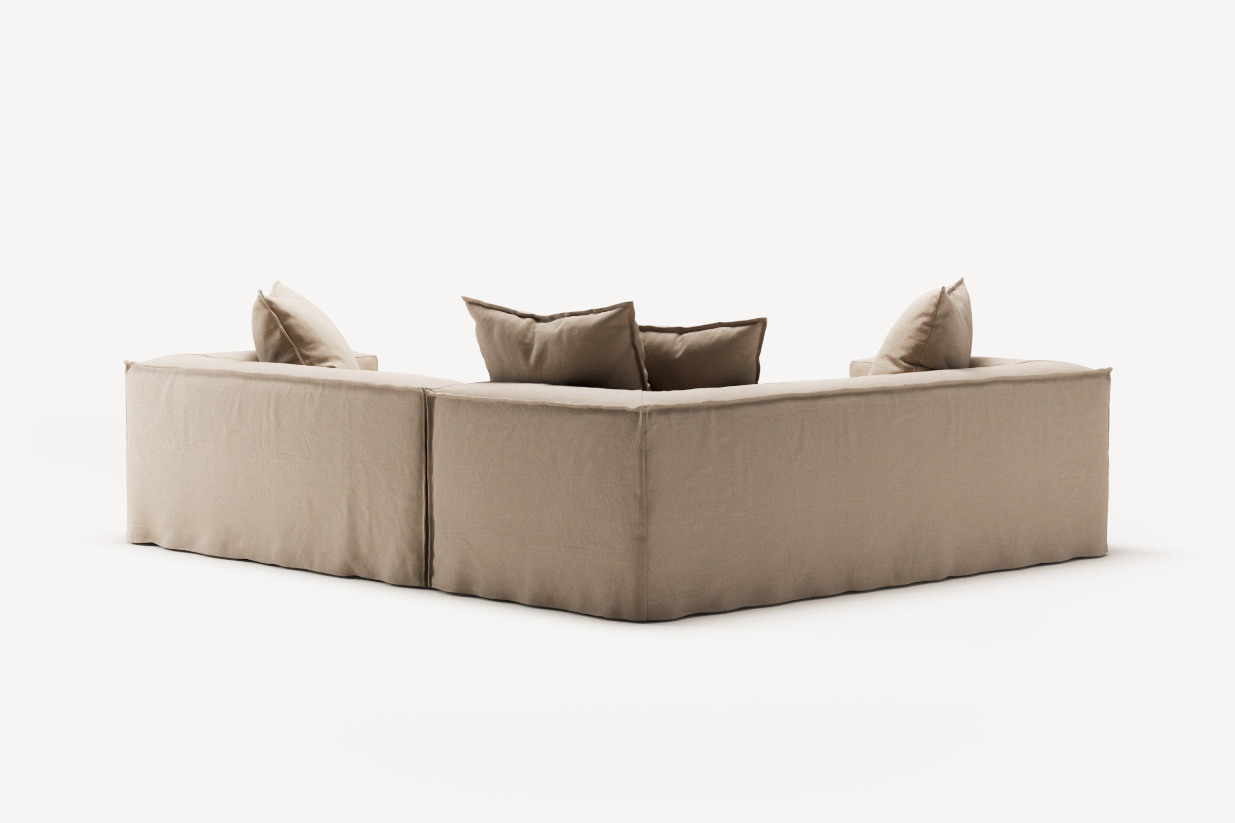 NOMAD - 4 Seat Corner - Left - Brushed Cotton Sandy Beige