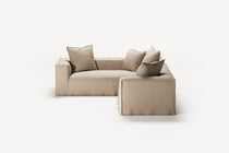 NOMAD - 4 Seat Corner - Left - Brushed Cotton Sandy Beige