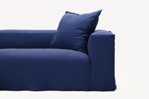 NOMAD - 4 Seat Corner - Left - Brushed Cotton Dark Blue