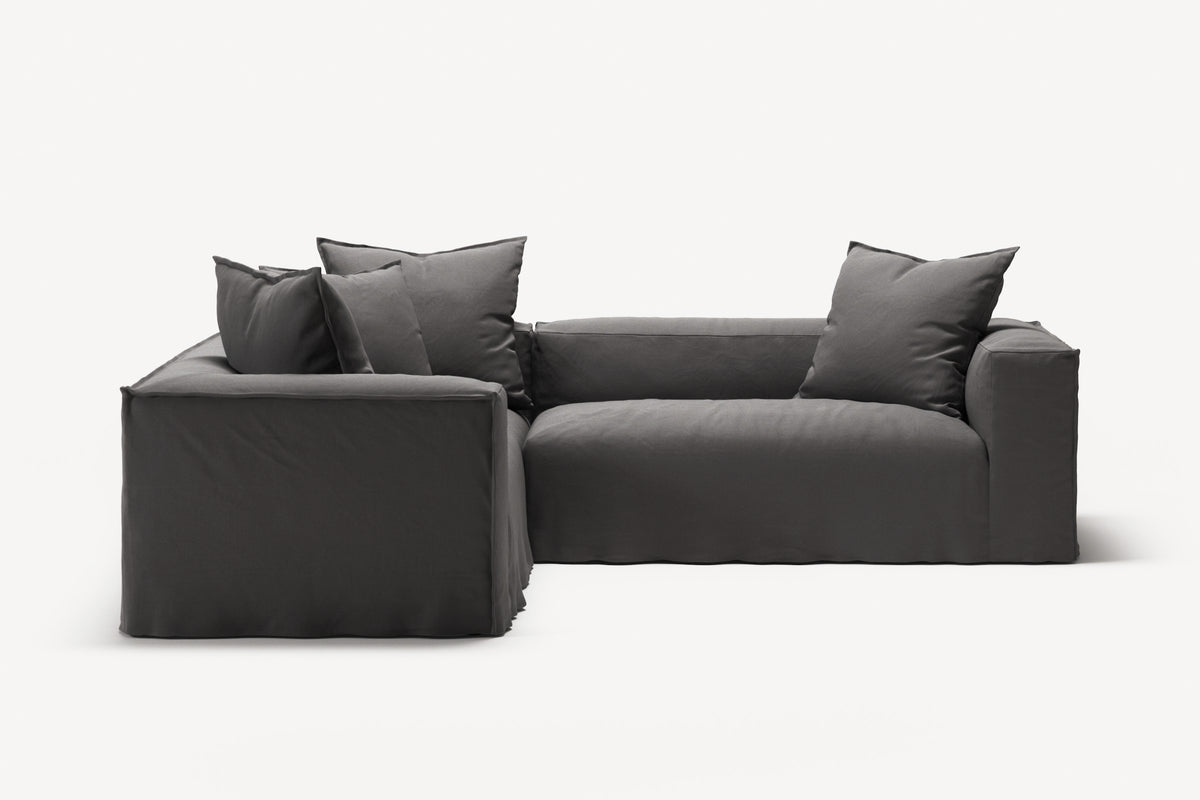 NOMAD - 4 Seat Corner - Left - Brushed Cotton Dark Gray