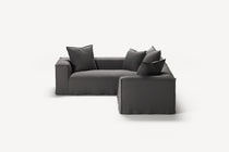 NOMAD - 4 Seat Corner - Left - Brushed Cotton Dark Gray