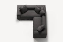NOMAD - 4 Seat Corner - Left - Brushed Cotton Dark Gray