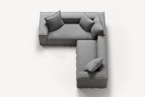 NOMAD - 4 Seat Corner - Left - Brushed Cotton Light Gray