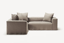 NOMAD - 4 Seat Corner - Left - Pure Linen Pale Gray