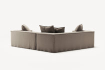 NOMAD - 4 Seat Corner - Left - Pure Linen Pale Gray