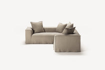 NOMAD - 4 Seat Corner - Left - Pure Linen Sandy Beige