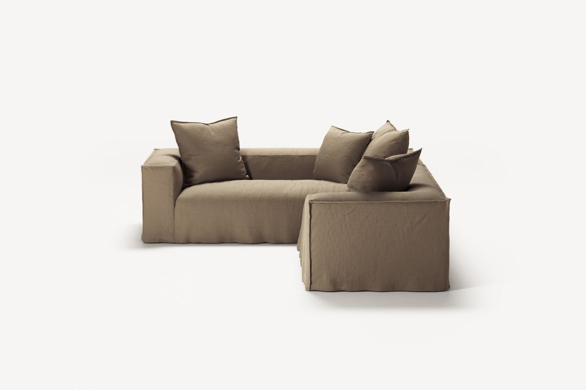 NOMAD - 4 Seat Corner - Left - Pure Linen Natural