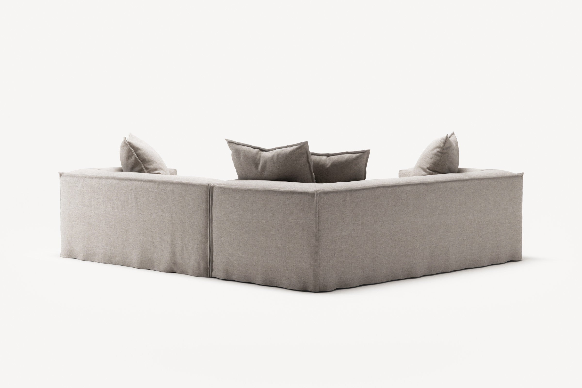 NOMAD - 4 Seat Corner - Left - Textured Blend Beige