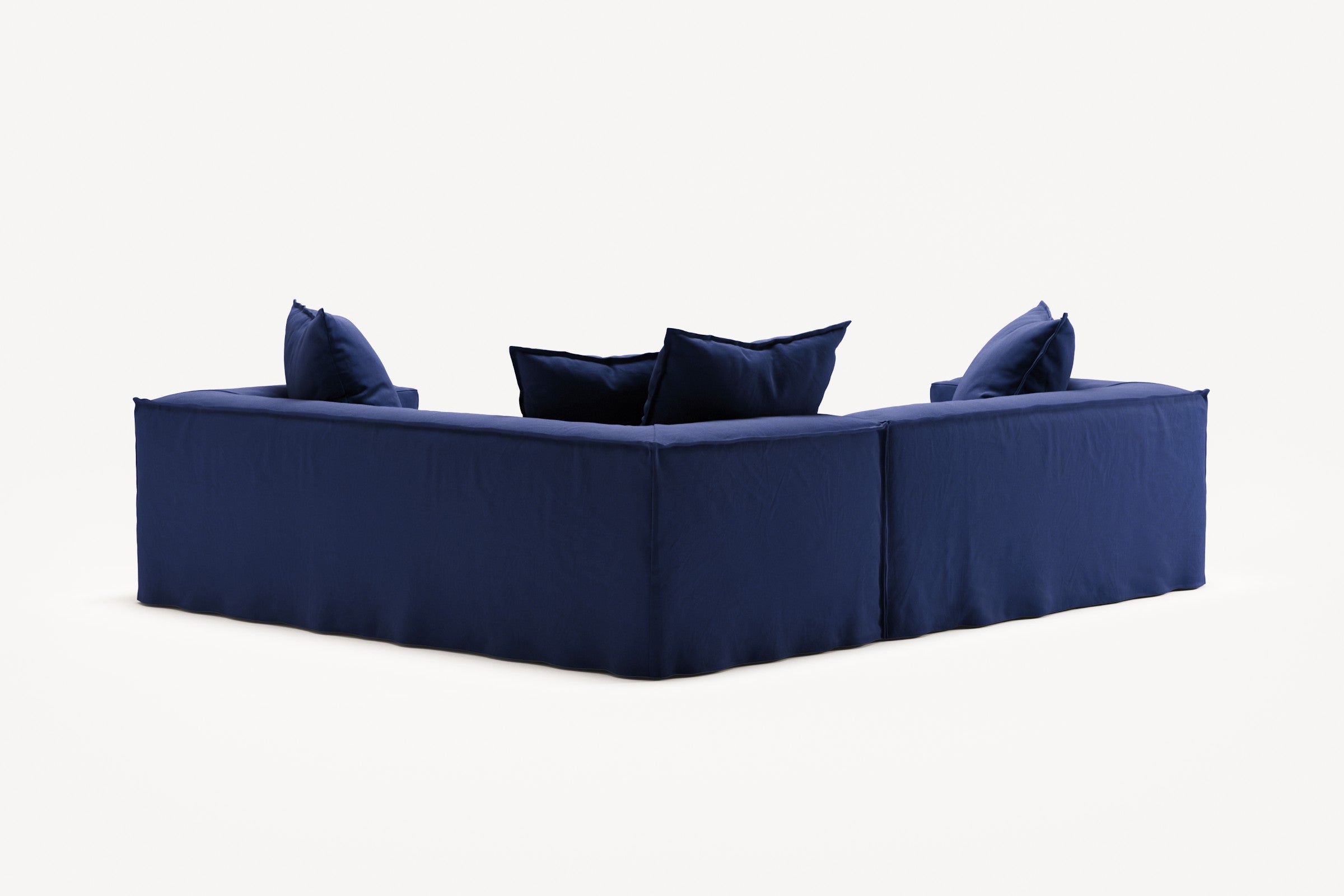NOMAD - 4 Seat Corner - Right - Brushed Cotton Dark Blue