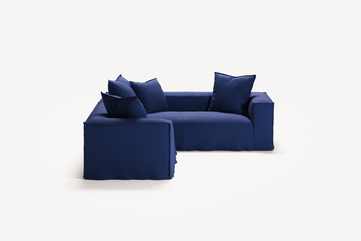 NOMAD - 4 Seat Corner - Right - Brushed Cotton Dark Blue