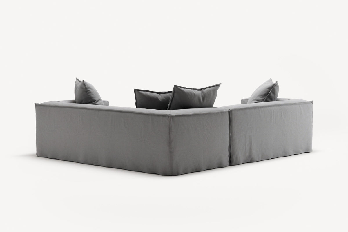 NOMAD - 4 Seat Corner - Right - Brushed Cotton Light Gray