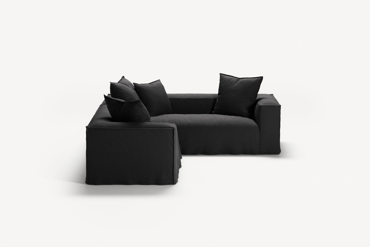 NOMAD - 4 Seat Corner - Right - Pure Linen Dark Charcoal