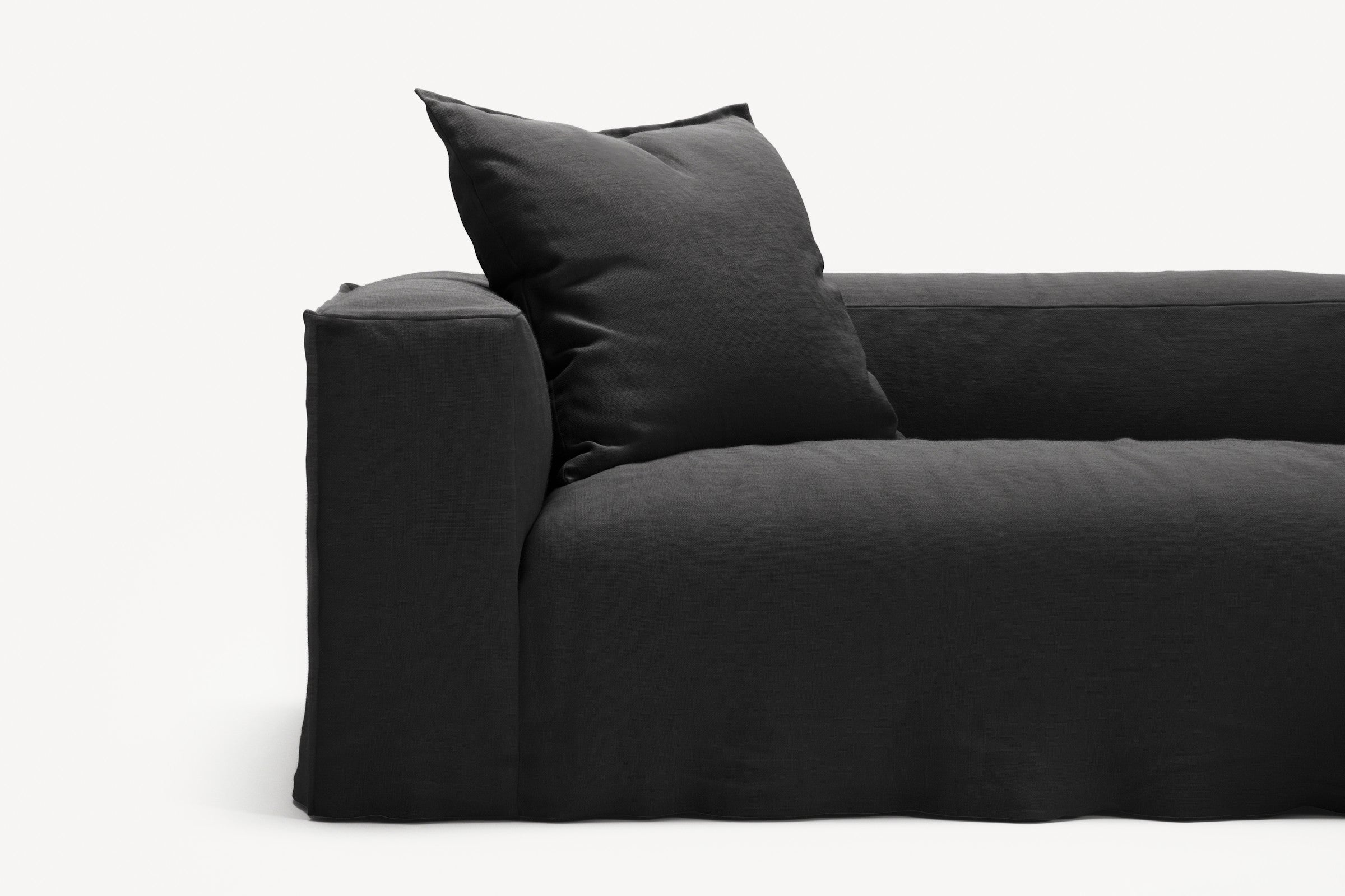 NOMAD - 4 Seat Corner - Right - Pure Linen Dark Charcoal