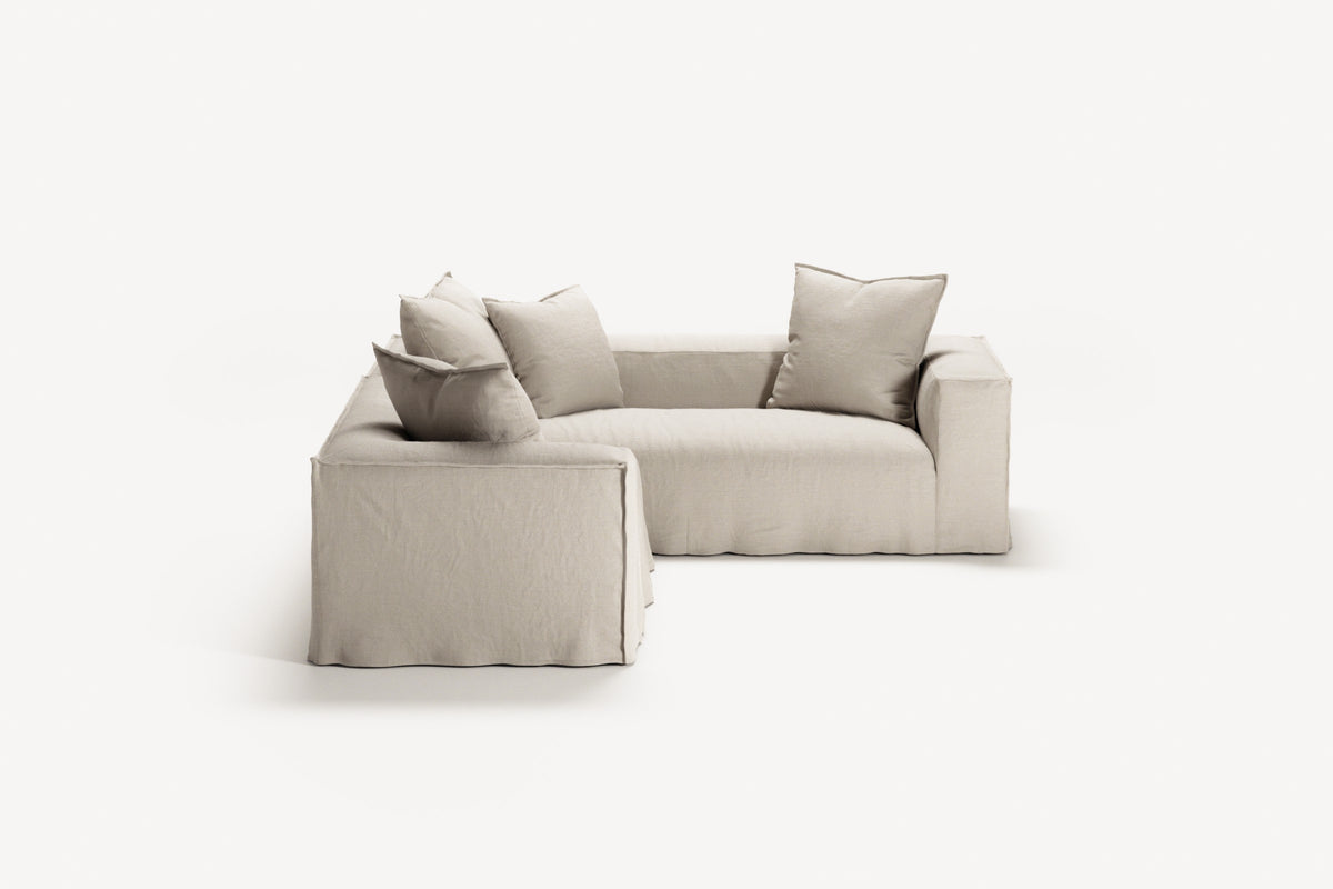 NOMAD - 4 Seat Corner - Right - Pure Linen Off-White