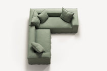 NOMAD - 4 Seat Corner - Right - Pure Linen Vivid Green