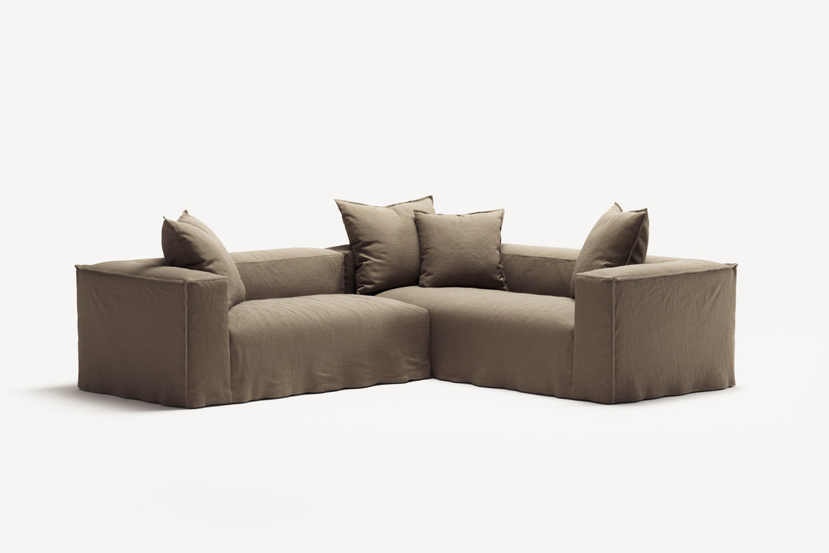 NOMAD - 4 Seat Corner - Right - Pure Linen Natural