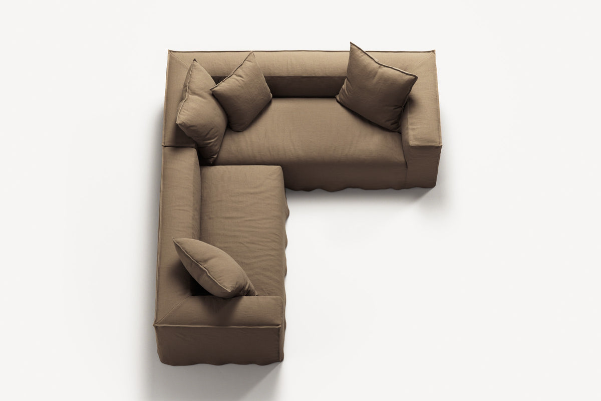 NOMAD - 4 Seat Corner - Right - Pure Linen Natural