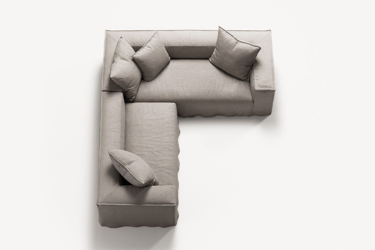 NOMAD - 4 Seat Corner - Right - Textured Blend Beige