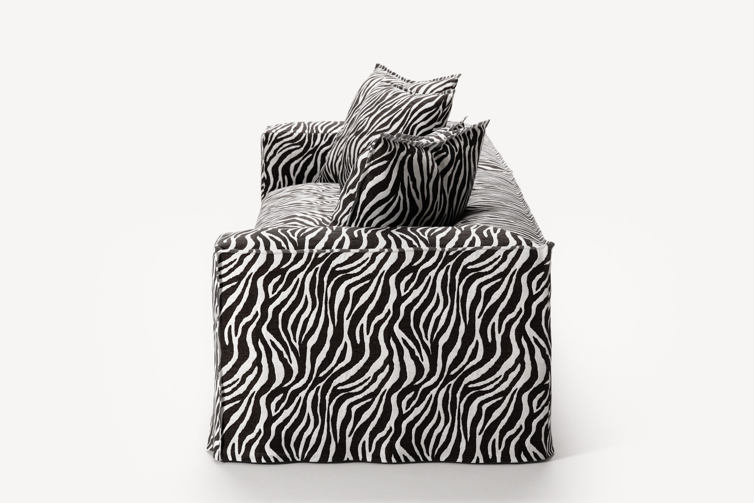 NOMAD - 4 Seat - Chenille Jacquard Zebra Black White